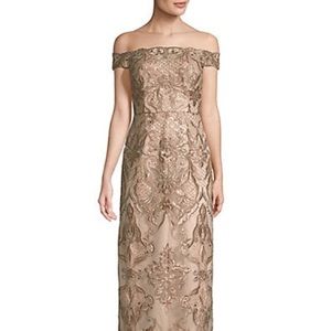 Aidan Mattox Beaded Lace Gown S6